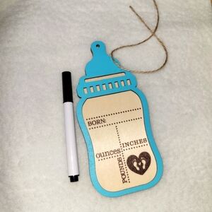 Baby Bottle Birth Details 1st Christmas Ornament Keepsake